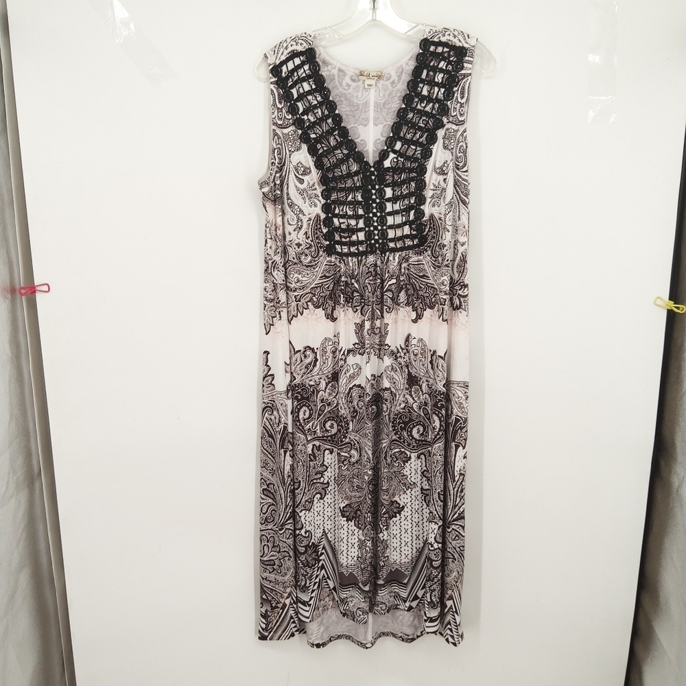 WORLD UNITY 1X EMBELLISHED SLEEVELESS MAXI DRESS